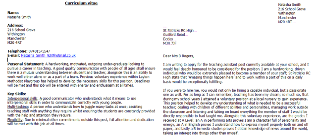 strassnyif example of cover letter for teacher assistant